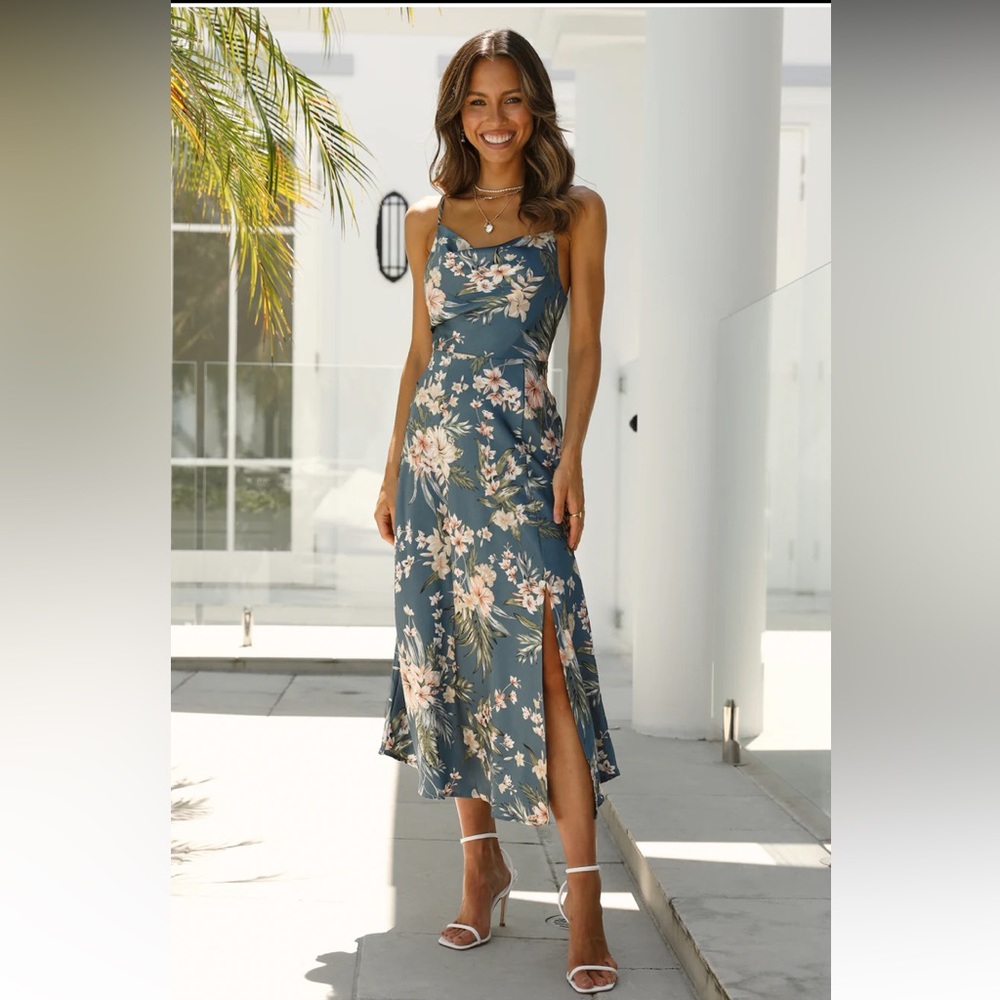 Hello Molly Heart In The Sun Midi Dress Green